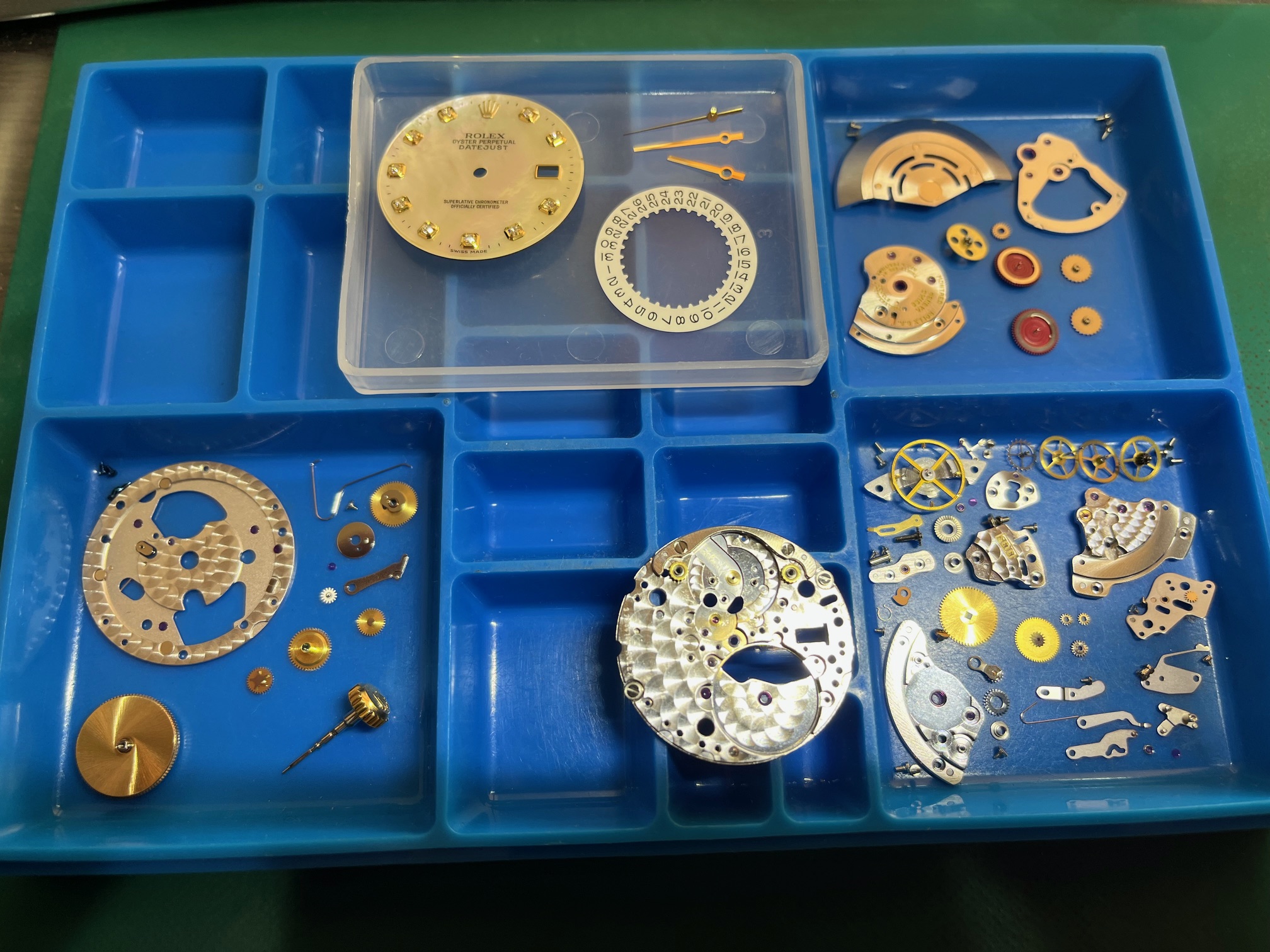 ロレックス デイトジャスト 10Pシェル コンビ メンズ 自動巻 3135 オ－バ－ホ－ル