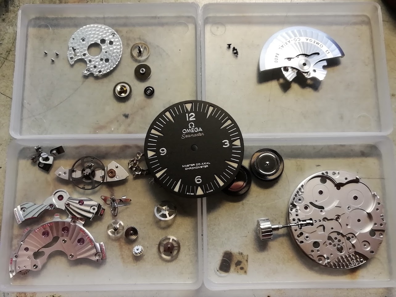 オメガ シーマスタ－ ブラック SS メンズ マスターコーアクシャル 8400 オ－バ－ホール