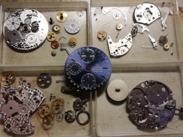 オメガ スピードマスター トリプルカレンダー 紺ツートン SS メンズ 自動巻 1151 オーバ－ホ－ル